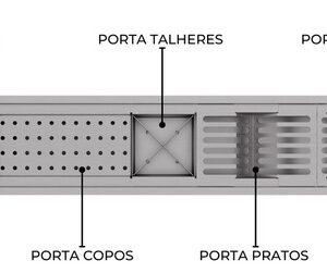 Calha Gourmet Escorredor Inox Tamanho 19x92 Cm Ecosul 8 Calha Gourmet Escorredor Inox Tamanho 19x92 Cm Ecosul - Imagem 4