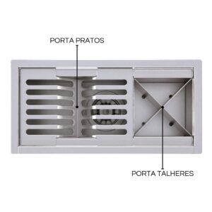 Calha Gourmet Escorredor Inox Tamanho 19x38 Cm Ecosul 7 Calha Gourmet Escorredor Inox Tamanho 19x38 Cm Ecosul - Imagem 4