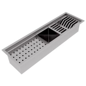 Home 42 Calha Gourmet Escorredor Inox Tamanho 19x62 Cm Ecosul