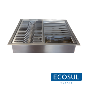 Calha Gourmet úmida Escorredor Inox Tamanho 40x50 Cm Ecosul + TAMPA 8 Calha Gourmet úmida Escorredor Inox Tamanho 40x50 Cm Ecosul + TAMPA - Imagem 4