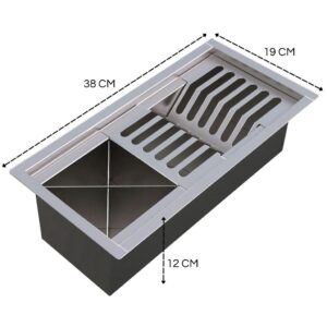 Calha Gourmet Escorredor Inox Tamanho 19x38 Cm Ecosul 6 Calha Gourmet Escorredor Inox Tamanho 19x38 Cm Ecosul - Imagem 3