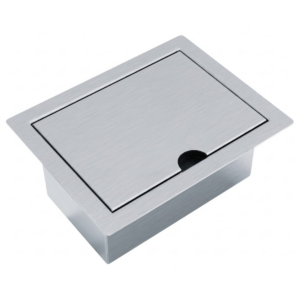 Porta Esponja De Embutir Aço Inox 304 Escovado Com Tampa Articulada