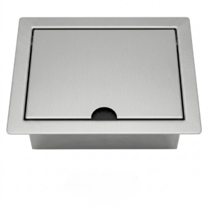 Porta Esponja De Embutir Aço Inox 304 Escovado Com Tampa Articulada 11 Porta Esponja De Embutir Aço Inox 304 Escovado Com Tampa Articulada - Imagem 5